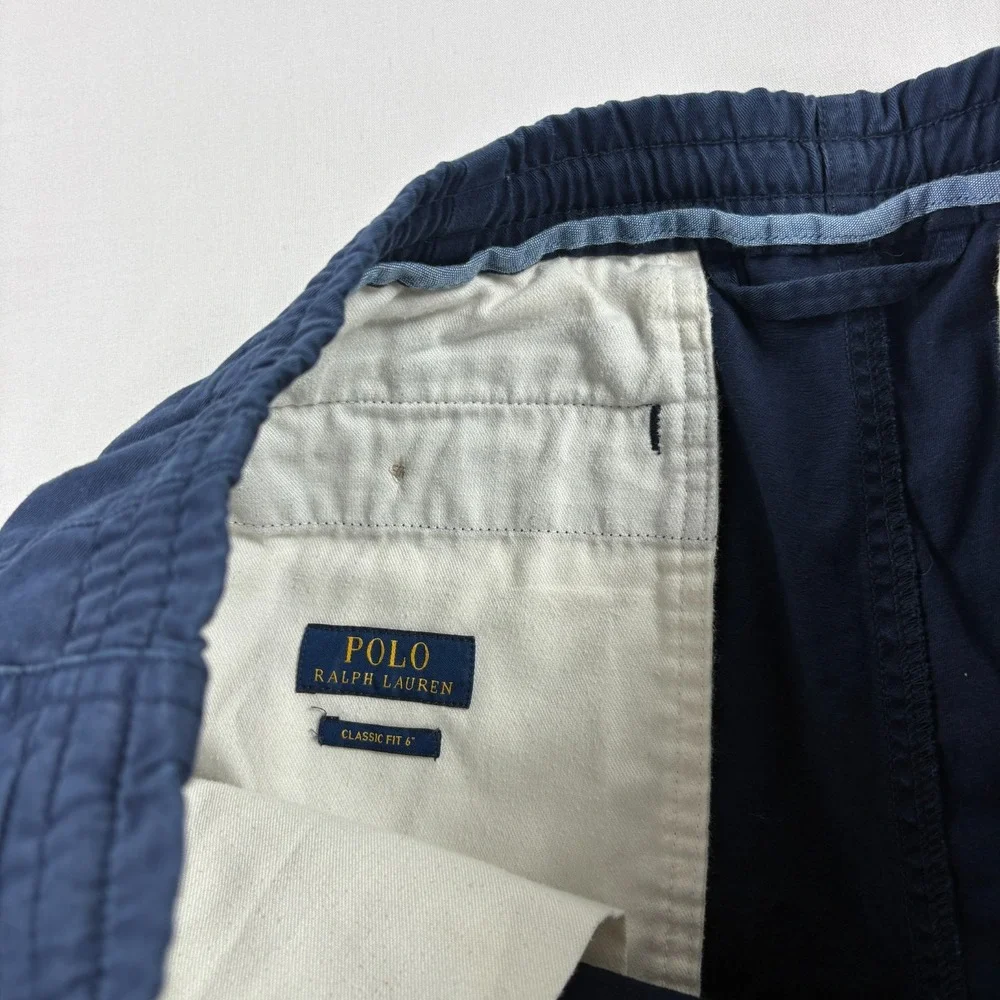 Polo Ralph Lauren Shorts Mens Large Blue Prepster Chino Stretch Classic Fit